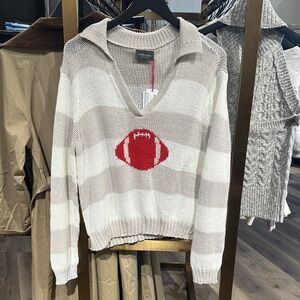 Football Striped Sweater